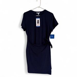 Threads 4 Thought Navy Short-Sleeve Wrap Dress